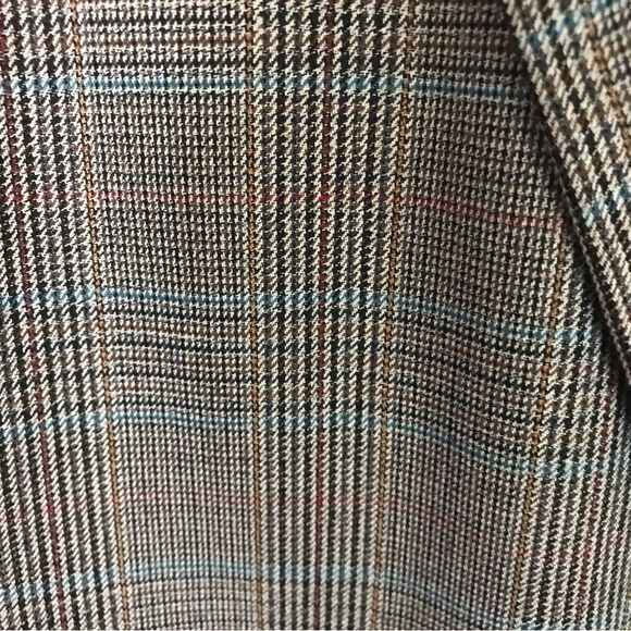 Michelle Stuart Blazer Women's Petite Size 8P Grey Plaid Long Sleeve Button - Picture 10 of 12